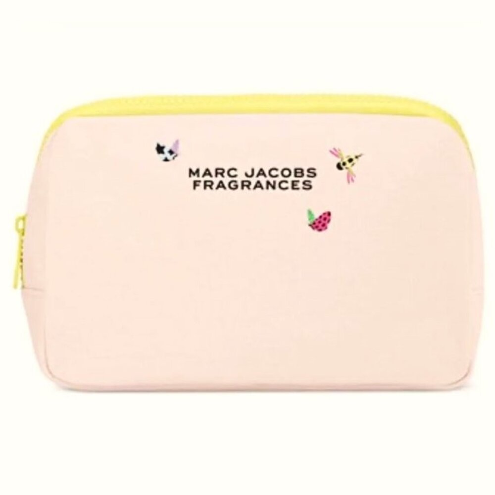 NIB MARC JACOBS Cosmetics Makeup Toiletries Bag Travel Pouch, Blush Pink